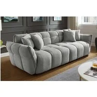 riess-ambiente 3-Sitzer CLOUD 260cm grau · XXL Couch mit Boucléstoff-Bezug und 4 Zierkissen, Einzelartikel 1 Teile, Bigsofa im Modern Design - ideal für Wohn- und Esszimmer oder TV-Ecke