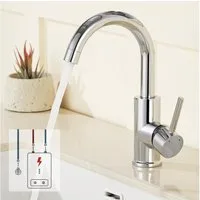 LuxusKollektion Küchenarmatur Küchenarmatur drehbar 3 Anschlüsse Boiler verchromt Niederdruck Chrom