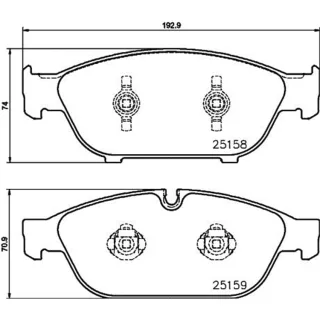 Hella Bremsbel?ge vorne Audi A6 A7 A8 8DB355016-031
