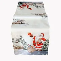 texpot Tischdecke mit Druckmotiv Weihnachtsmann Winter (1-tlg)
