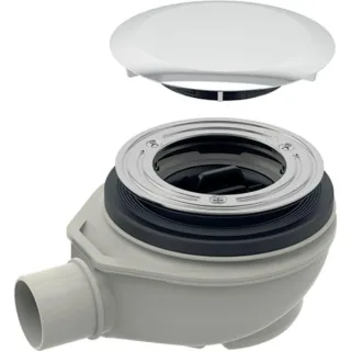 Geberit Duschwannenablauf d90 m. Ablaufdeckel Sperrwasserhöhe 50 mm d50 PP, 150554211 150554211