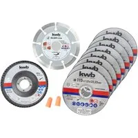 kwb Trennscheiben KWB-Trennscheiben-Set, 712041, 115 mm, 10-teilig