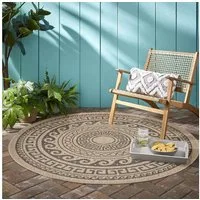Ayyildiz Teppiche Outdoorteppich COMILLA 0887, rund, Höhe: 5 mm, Pflegeleicht / Strapazierfähig / In- und Outdoor geeignet