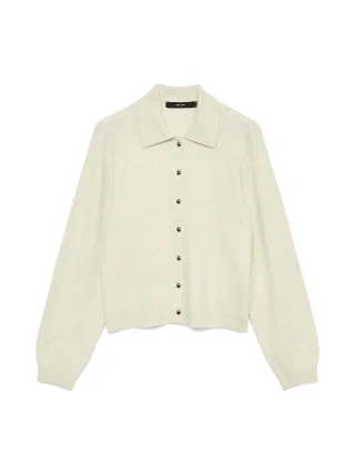 VERO MODA - VMEXCITING LS POLO-N SHORT CARDIGAN BOO Birch - Gr. - XL