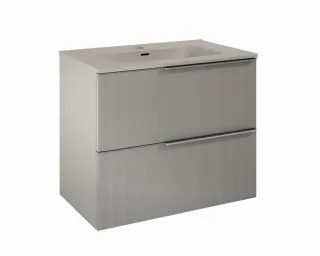 Cosmic Wish Unterschrank 2 Schubladen mit Keramik-Waschbecken , Creme Light Matt, WJC780M3080110 WJC780M3080110