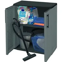 GarPet Garten-Geräteschrank Gartenschrank Wetterfest Outdoor Schrank Kunststoff Mehrzweckschrank