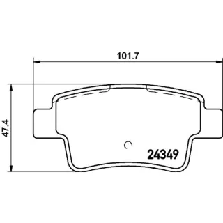 Hella Bremsbel?ge hinten Opel Corsa D