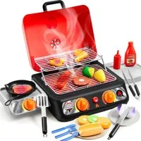 Play-Act Kinder-Grill Kinder BBQ Grill-Set mit Licht, Sound & Rauch–Spielzeugküche