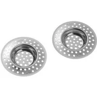 Thiru Abflusssieb - 2er Set - Ø 7 cm - aus Edelstahl - verhindert Verstopfungen, Edelstahl, (2-St)