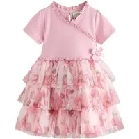 Baker by Ted Baker Wickelkleid Baker By Ted Baker Tüll-Stufenkleid, Wickellook (1-tlg)