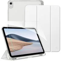 Fintie Tablet-Hülle für iPad 11 Generation 11'' 2025 (A16), iPad 10 Generation 10.9'' 2022, mit Schutzfolie-ultradünne transparente Rückseite Case mit Stifthalter