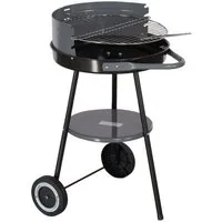 Master Grill & Party Holzkohlegrill MG912, Holzkohle Grillwagen Ø 40 x 80 cm