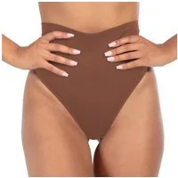 Smilodox String Nysa, Mid Waist Miederslip Shaping Tanga, Formende Shapewear Figurformende Miederhose, Seamless Unterwäsche Unterhose