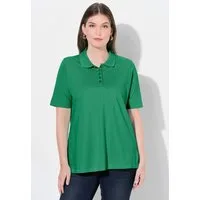 Ulla Popken Poloshirt Poloshirt längere Knopfleiste Polokragen Halbarm