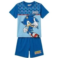 Sonic The Hedgehog Pyjama Kinder Sommer Pyjama Baumwolle Kurzarm Schlafanzug Set (Set, 2 Stück)