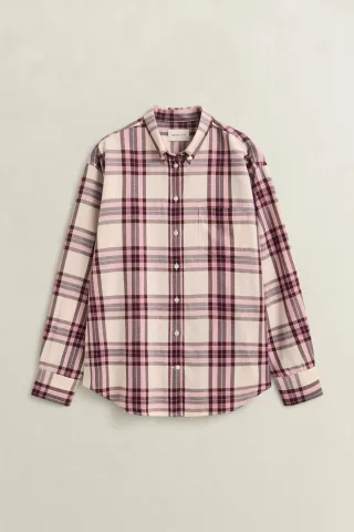 GANT - Relaxed Fit Flanellhemd refined pink - Gr. - 40