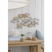 moebel-direkt-online Wanddekoobjekt Wanddekoration "Fische" ca. 78 cm breit