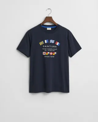GANT - Graphic T-Shirt evening blue - Gr. - XXXL