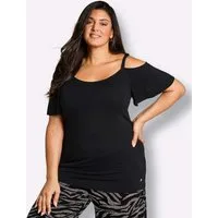 Sheego Strandkleid Shirt Kurzarm