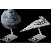 Bandai Modellbausatz Star Wars - Death Star+Star Destroyer, Maßstab 1:2700000 und 1:14500