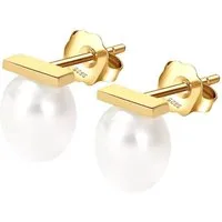 Runde Perlé Perlenohrringe kleine zarte Perlenohrstecker Basic Klassisch, handgefertigte Ohrringe, 925er Silber, 14K Gold, Süßwasserperle