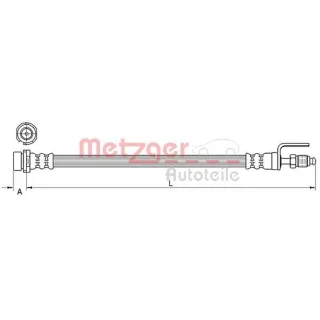Metzger Bremsschlauch vorne Ford Tourneo V362 Transit V362