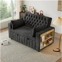 STILVORA Schlafsofa mit Kissen®ale,Klappsofa Sofa mit Getränkehalter&USB-Ladeanschluss, Polstersofa, Doppelschlafsofa, Schlafcouch 1 Teile, 3-stufig verstellbare Rückenlehne