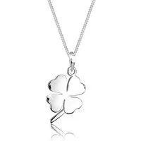 Elli Kette mit Anhänger Kleeblatt Glücksbringer 925 Silber, Kleeblatt