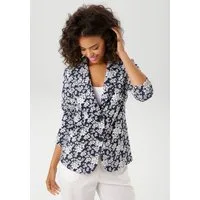 Aniston CASUAL Sweatblazer mit ausdrucksvollem Blumenmuster