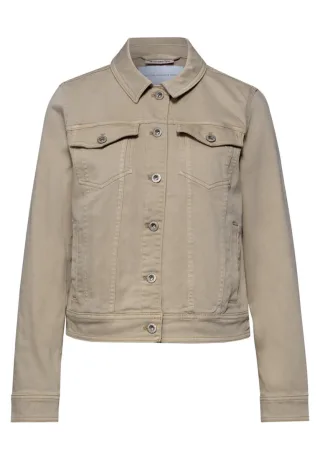Street One - Jacke im Colored-Denim-Look mit Taschen beige - Gr. - 40