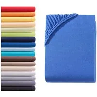 Hometex Premium Textiles Spannbettlaken Jersey Spannbettlaken 100% Baumwolle, Jersey, Gummizug: Rundumgummizug, Premium-Jersey Matratzenhöhe bis 23 cm