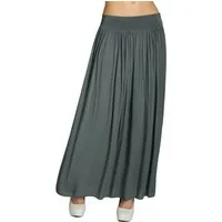 Caspar Faltenrock RO034 leichter langer eleganter Damen Sommer Rock Maxirock - bodenlang bei ca. 157 cm Körpergröße