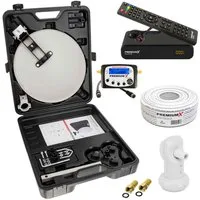 PremiumX Camping SAT Anlage Receiver SatFinder Single LNB 10m Kabel Stecker SAT-Antenne