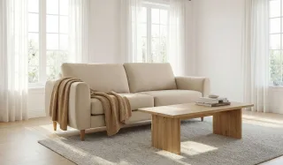 OTTO home 3-Sitzer "Finnian" 212 cm, Chenille, elegante Massivholzfüße