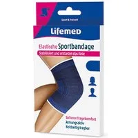 LifeMed Kniebandage Lifemed Sportbandage Kniestütze elastisch Größe L