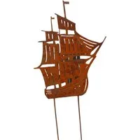 Deko-Impression Gartenstecker Gartenstab / Gartenstecker Segelschiff (1-St)