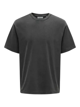ONLY&SONS - ONSDISTRESS RLX SS TEE NOOS black - Gr. - M