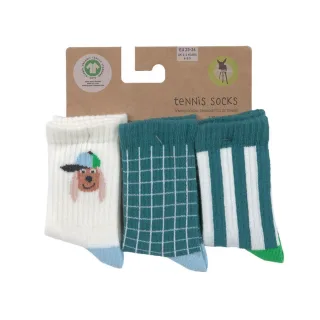 Lässig Tennissocken Bio Baumwolle 3er Set, Hund
