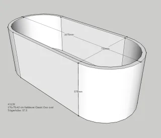 Neuesbad Wannenträger für Kaldewei Classic Duo Nr.113 170x75 oval SW11209