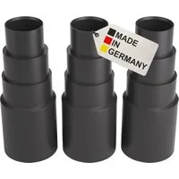 BAUHELD Staubsaugerrohr-Adapter Schwarz PVC-Gummi, Zubehör für Kärcher, Bosch, Miele, AEG, Siemens, Makita, Dyson, Festool, Vorwerk, Einhell, Mehrstufensystem, flexibel zuschneidbar