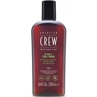 American Crew Haarshampoo 3-IN-1 TEA TREE: SHAMPOO, CONDITIONER UND BODY WASH, 1-tlg., für alle Haartypen geeignet, feuchtigkeitsspendend, pflegend