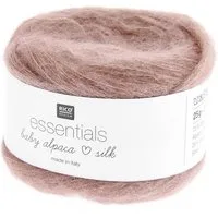 Rico Design Essentials Baby Alpaca Loves Silk Lacegarn aus Seide und Babyalpaka Häkelwolle, 200,00 m (25g Alpaka Wolle Handstrickgarn, Alpakawolle mit Seide zum stricken und häkeln), Strickgarn, Strickwolle, Lacewolle