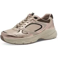 Tamaris Plateausneaker, Freizeitschuh, Halbschuh, Schnürer, Details in Metallicoptik