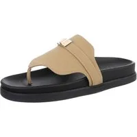 Ital-Design Damen Mules Freizeit Pantolette (86706360) Flach Pantoletten in Hellbraun