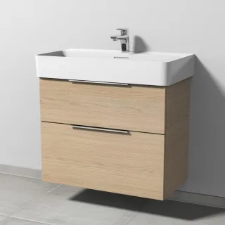 Sanipa 3way Waschtischunterbau zu Laufen VAL Waschtisch mit 2 Auszügen, Eiche-Nordic UM82348