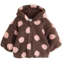 Next Kapuzenplüschjacke Baby Jacke mit Kapuze (1-St)