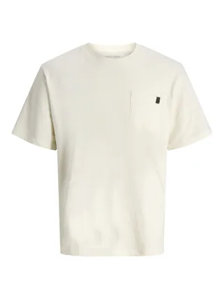 JACK&JONES - JJEDOVER SLUB TEE SS NOOS Weiß - Gr. - XXL