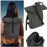 CEPEWA Rucksack Falt Rucksack Urban 30l dunkelgrau 40x57x15cm 600D Polyester Rolltop