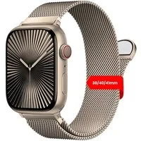 S&T Design Smartwatch-Armband Armband Edelstahl für Apple Watch Magnetisch Mesh Milanaise, Kompatibel mit Apple Watch 38 / 40 / 41/ 42 / 44 / 45 / 46 / 49 Metall