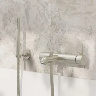 Steinberg Serie 100 Wannenarmatur Aufputz, brushed nickel, 100 1100 BN 100 1100 BN